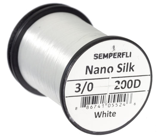 Semperfli Nano Silk 200 Denier 3/0 Big Game  - White