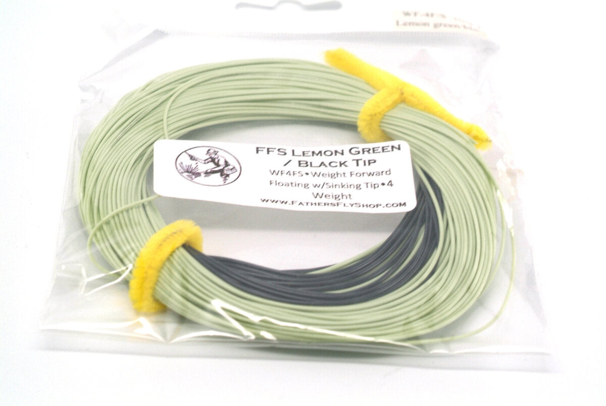 Verum Fly Line - Sinking Tip (3ips) Configuration - Floating Line - Lemon Green / Black