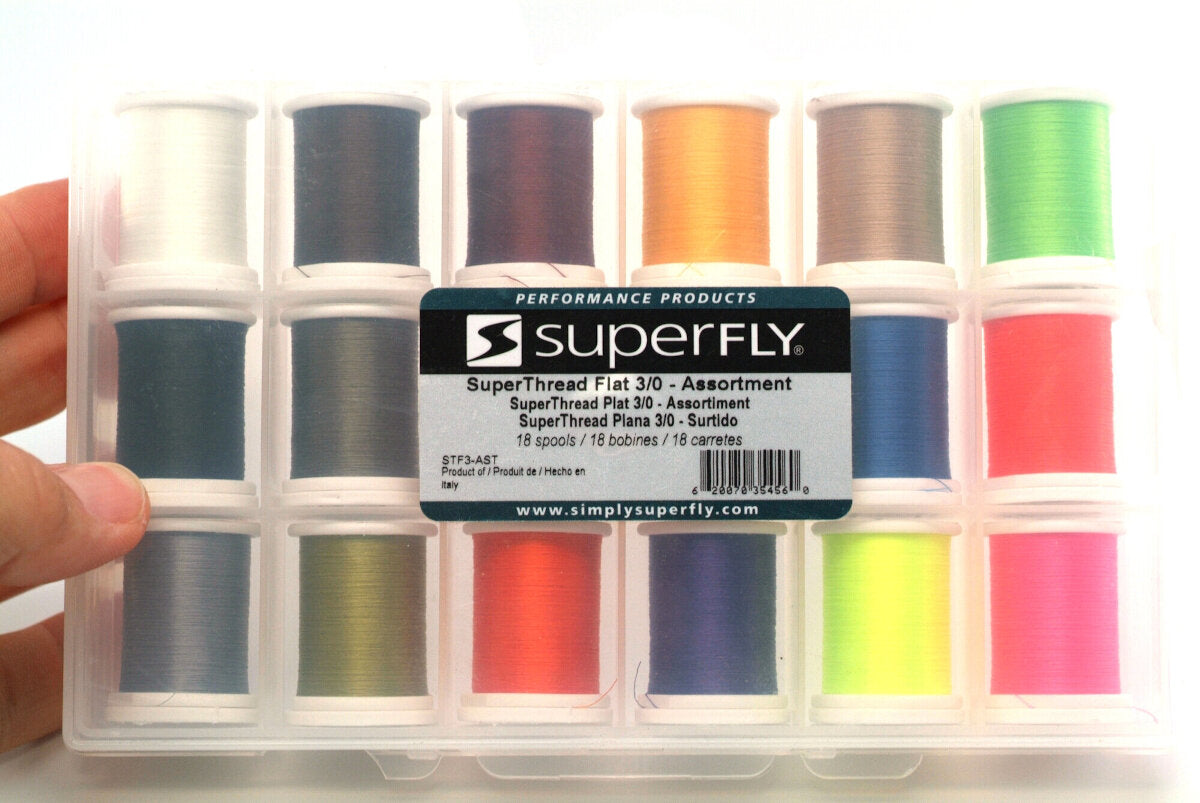 Perfect Hatch Flat - Combo Pack - 18 Colors - Boxed - Fly Tying Thread