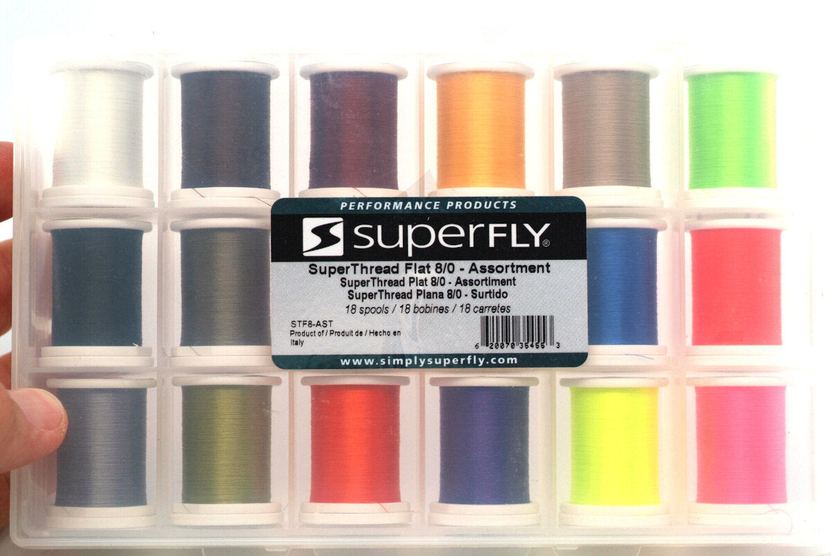 Perfect Hatch Flat - Combo Pack - 18 Colors - Boxed - Fly Tying Thread