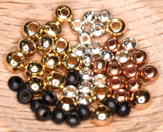 Brass Beads - Package of 25 - 4 Colors