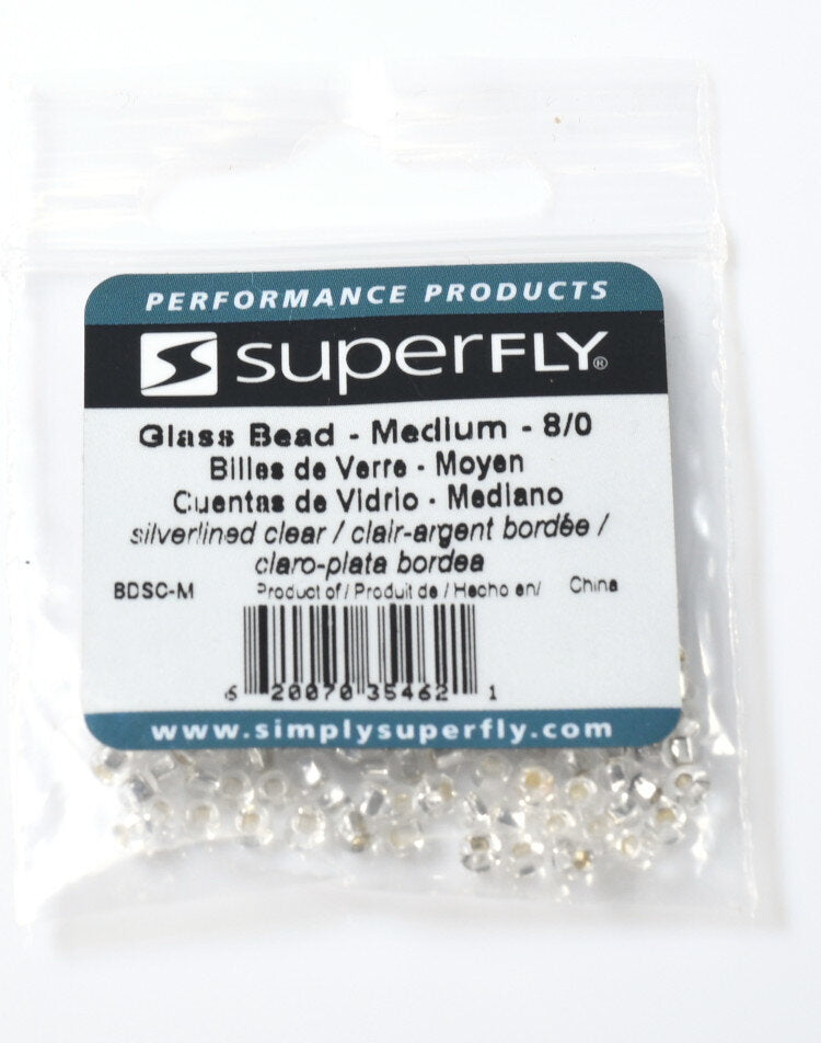 Perfect Hatch (Superfly) Glass Bead Silverlined -- Package of 25