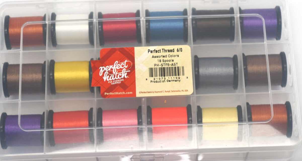 PH Perfect Thread  6/0 18 Spool Asst   18 colors 100 yd ea