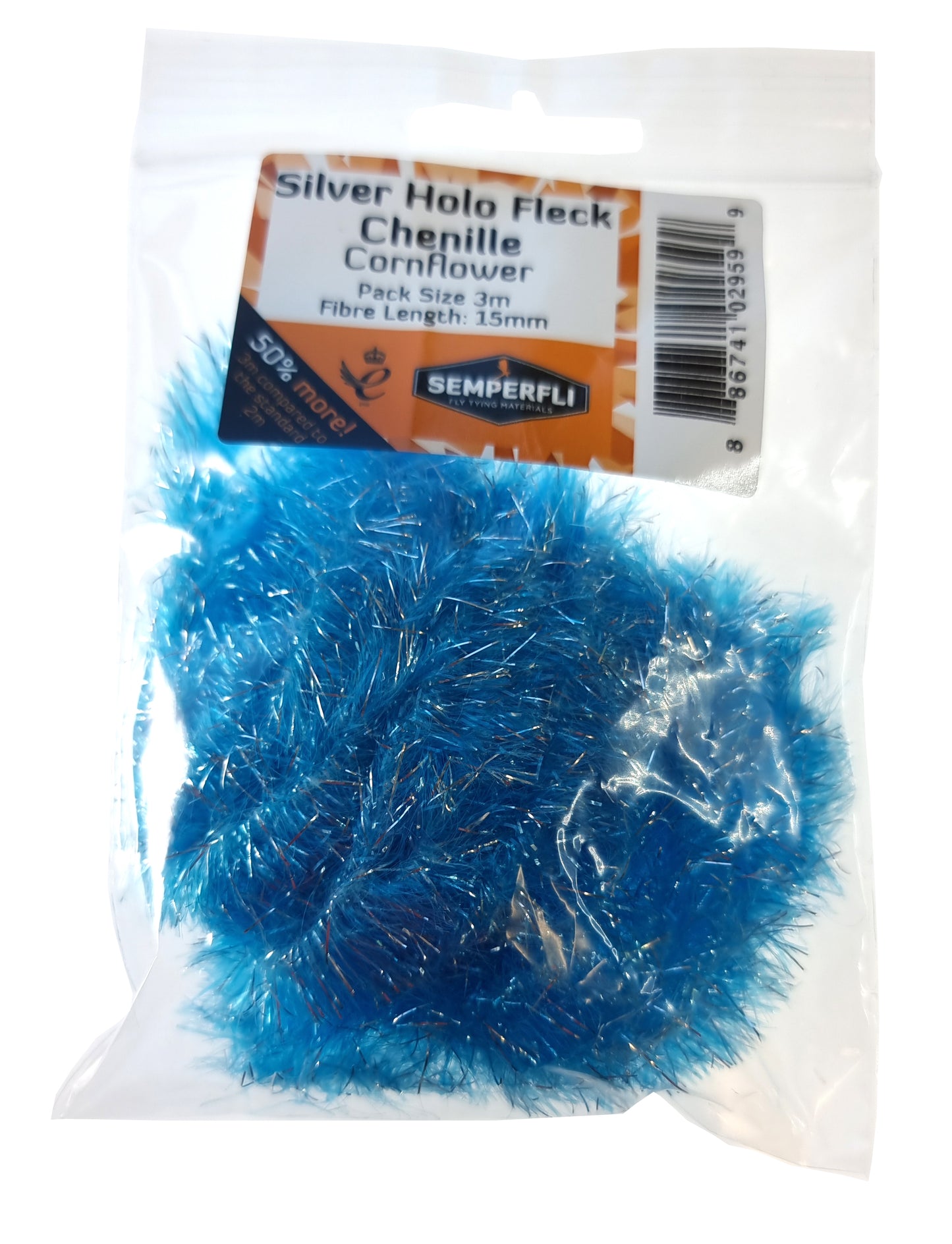 SemperFli Silver Holographic Fleck Chenille