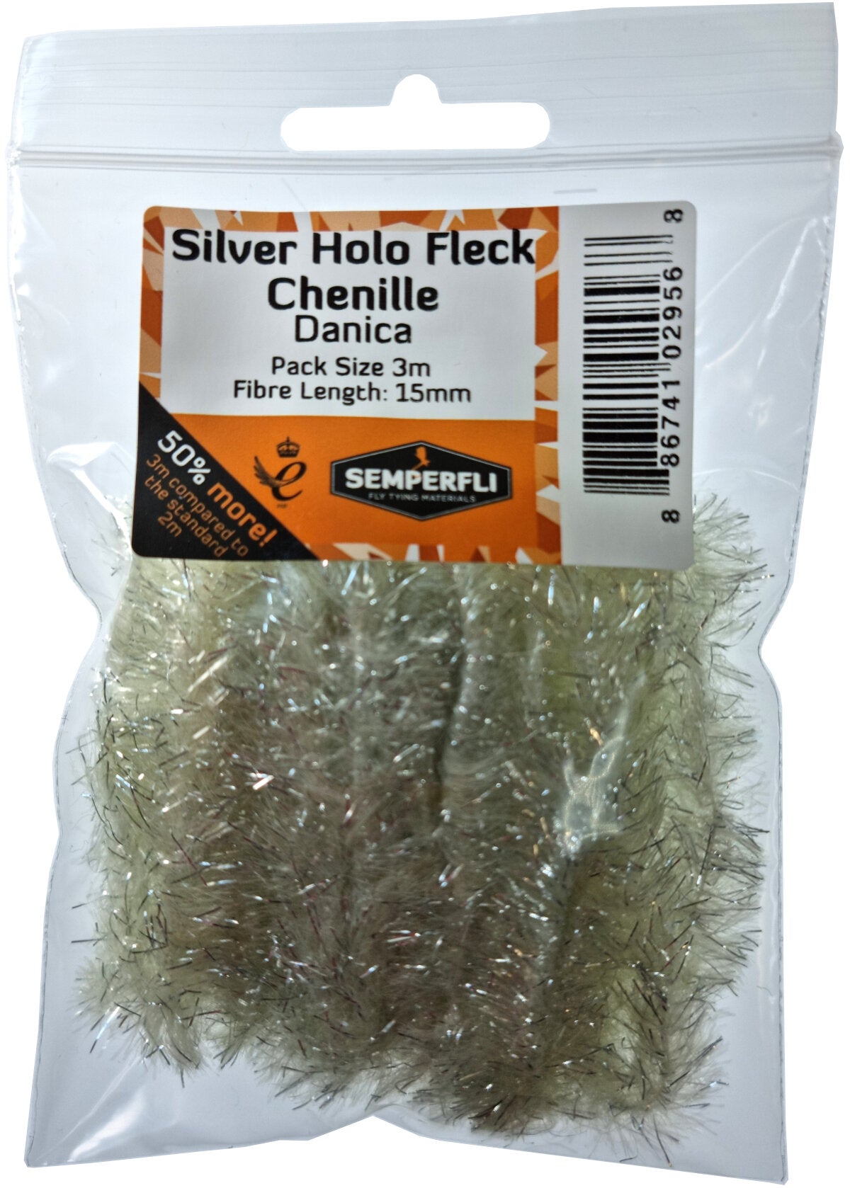 SemperFli Silver Holographic Fleck Chenille