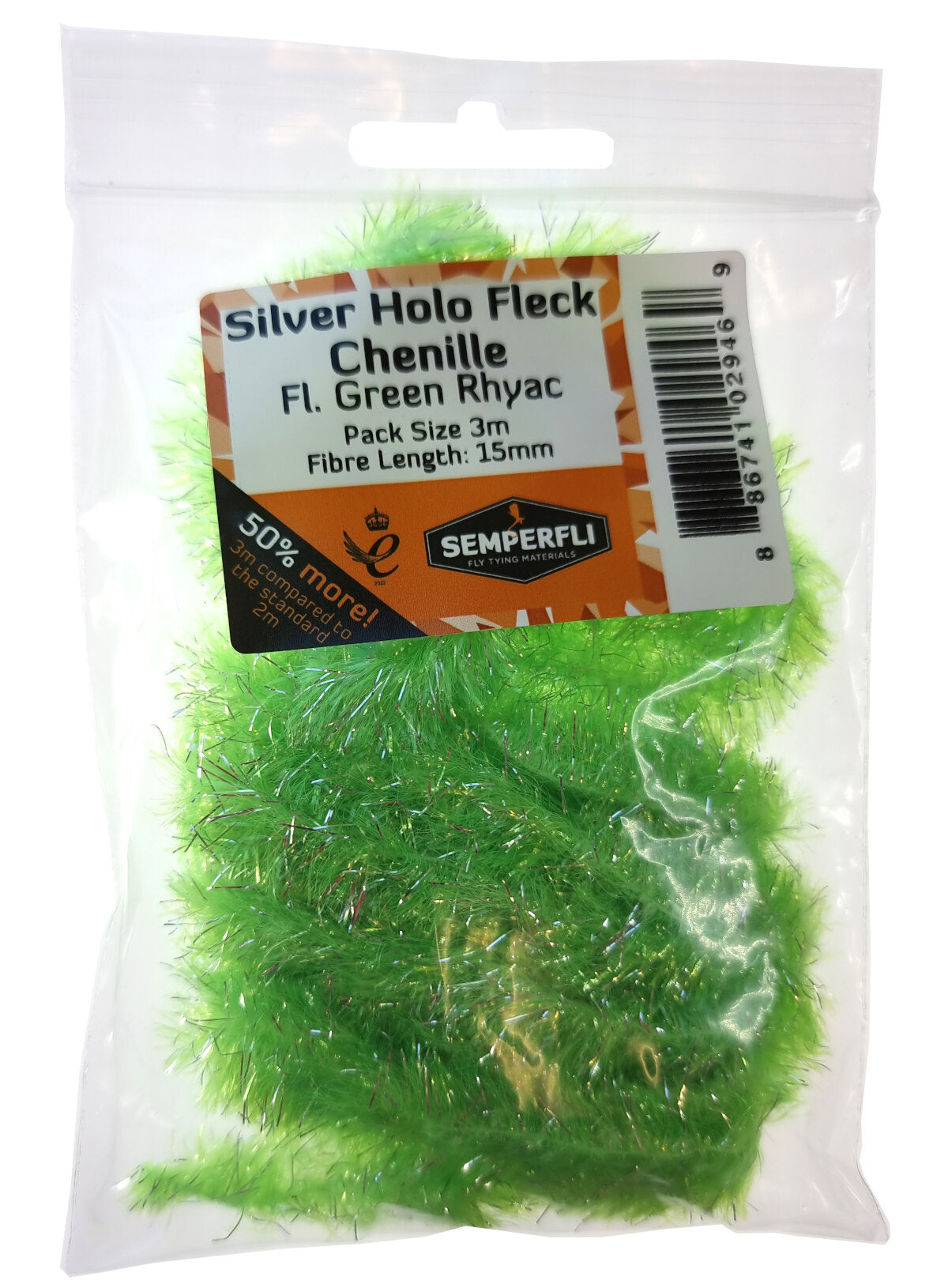 SemperFli Silver Holographic Fleck Chenille