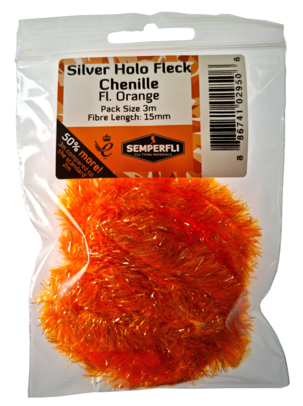 SemperFli Silver Holographic Fleck Chenille