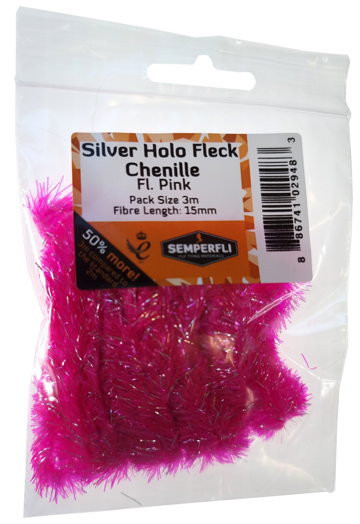 SemperFli Silver Holographic Fleck Chenille