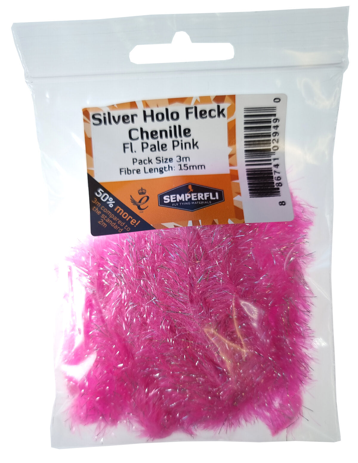 SemperFli Silver Holographic Fleck Chenille