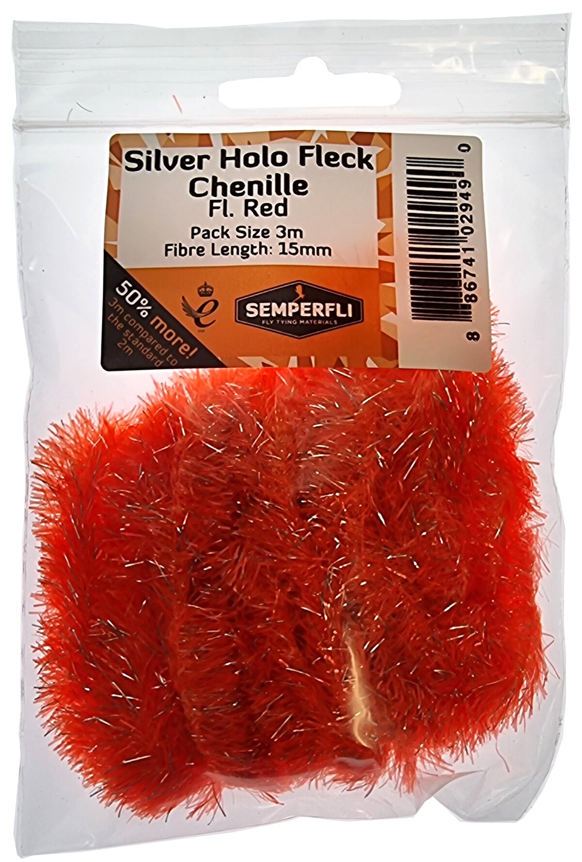 SemperFli Silver Holographic Fleck Chenille