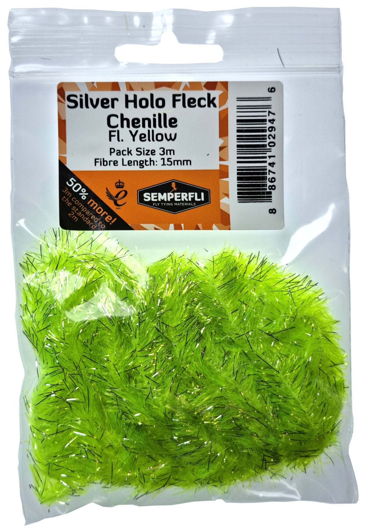 SemperFli Silver Holographic Fleck Chenille