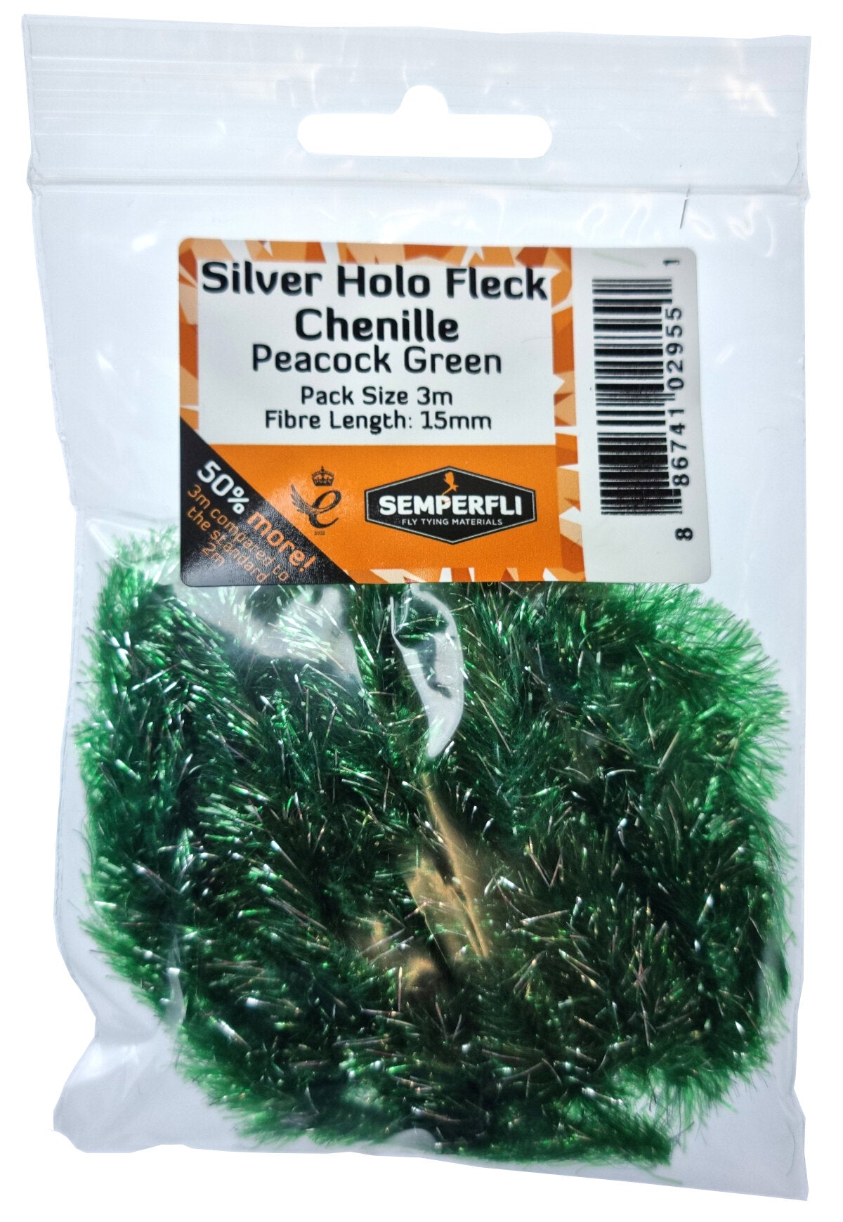 SemperFli Silver Holographic Fleck Chenille