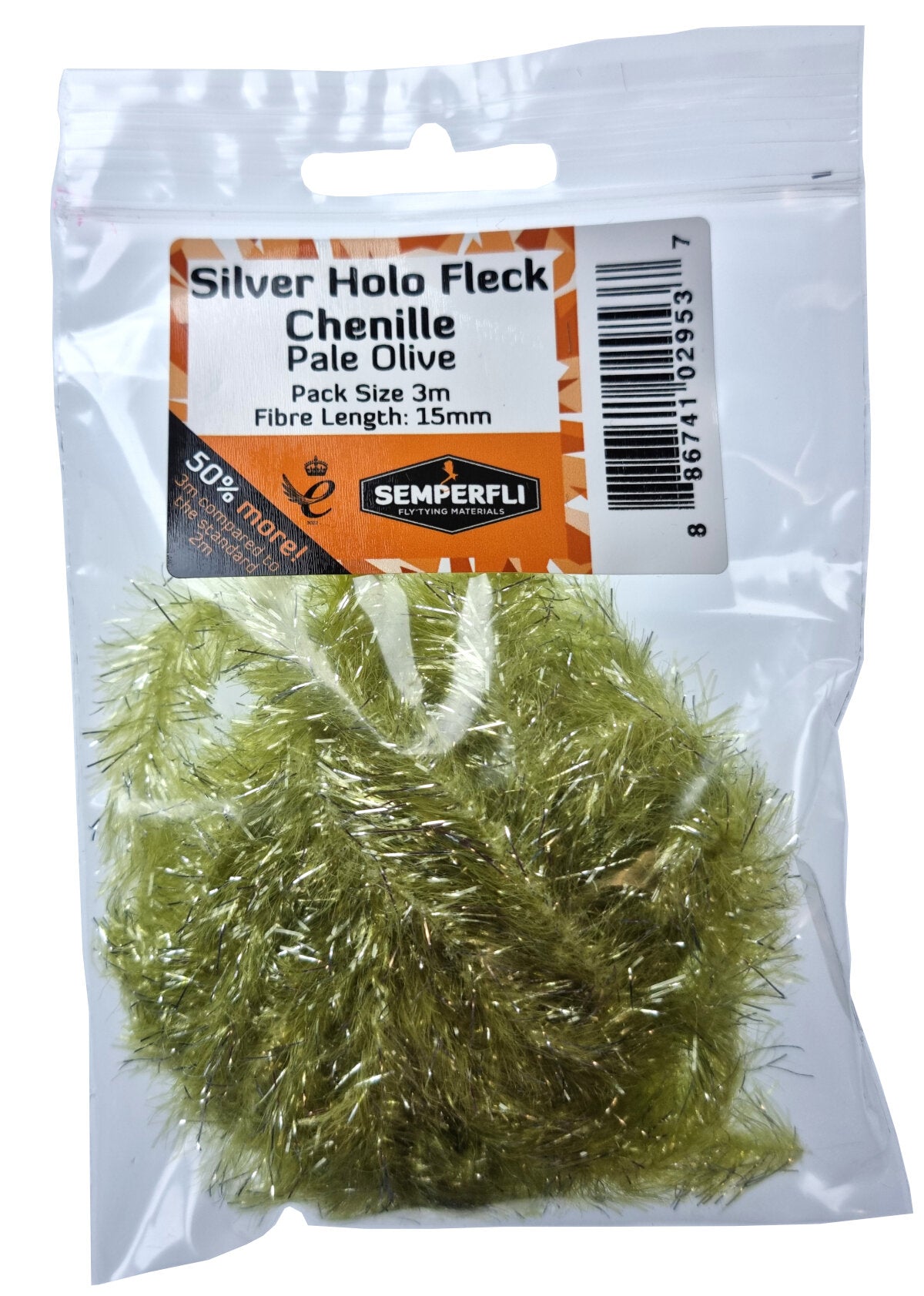 SemperFli Silver Holographic Fleck Chenille