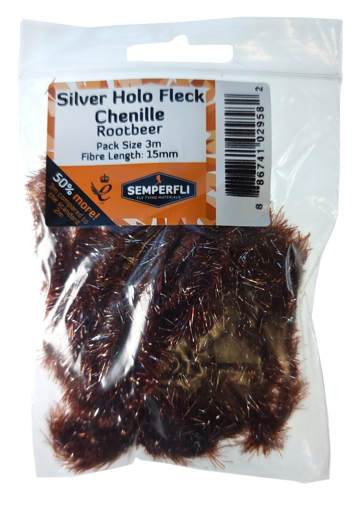 SemperFli Silver Holographic Fleck Chenille