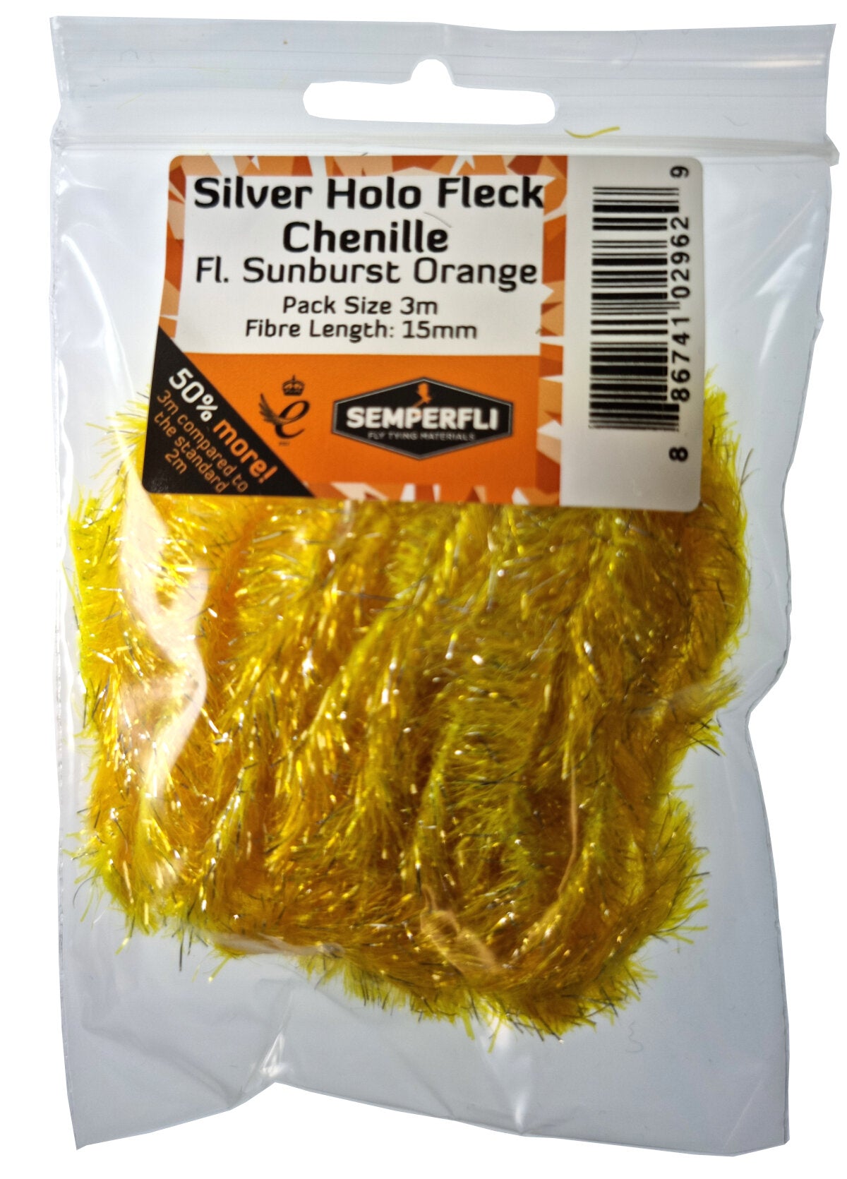 SemperFli Silver Holographic Fleck Chenille