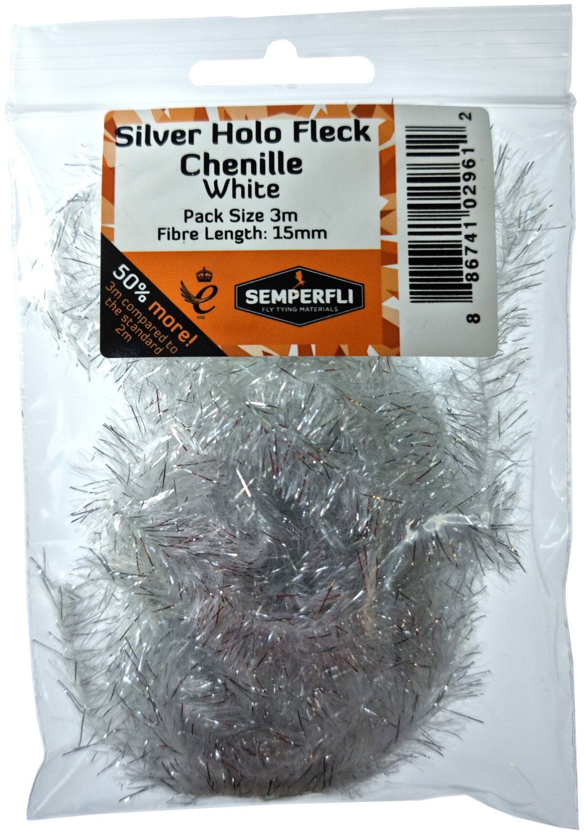 SemperFli Silver Holographic Fleck Chenille