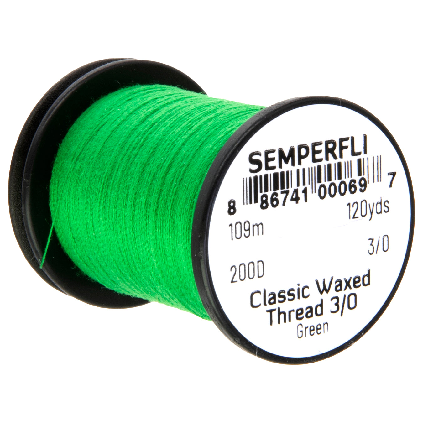 SemperFli Classic Waxed Thread 3/0, many colors