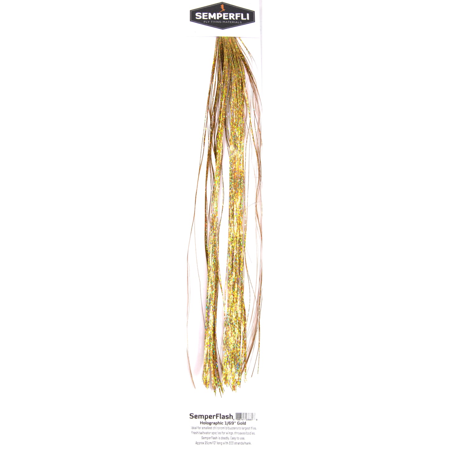 Semperfli Hanked Holographic 1/69" Gold