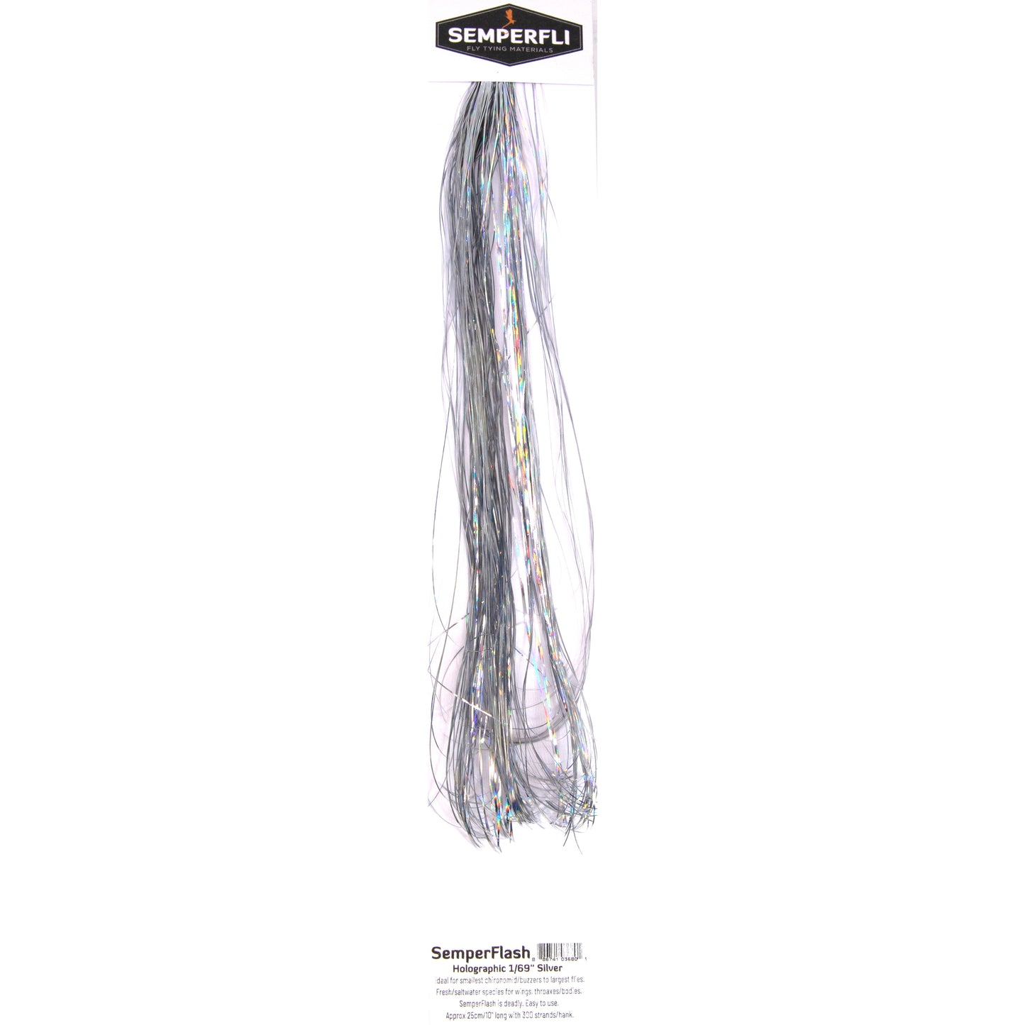Semperfli Hanked Holographic 1/69" Silver