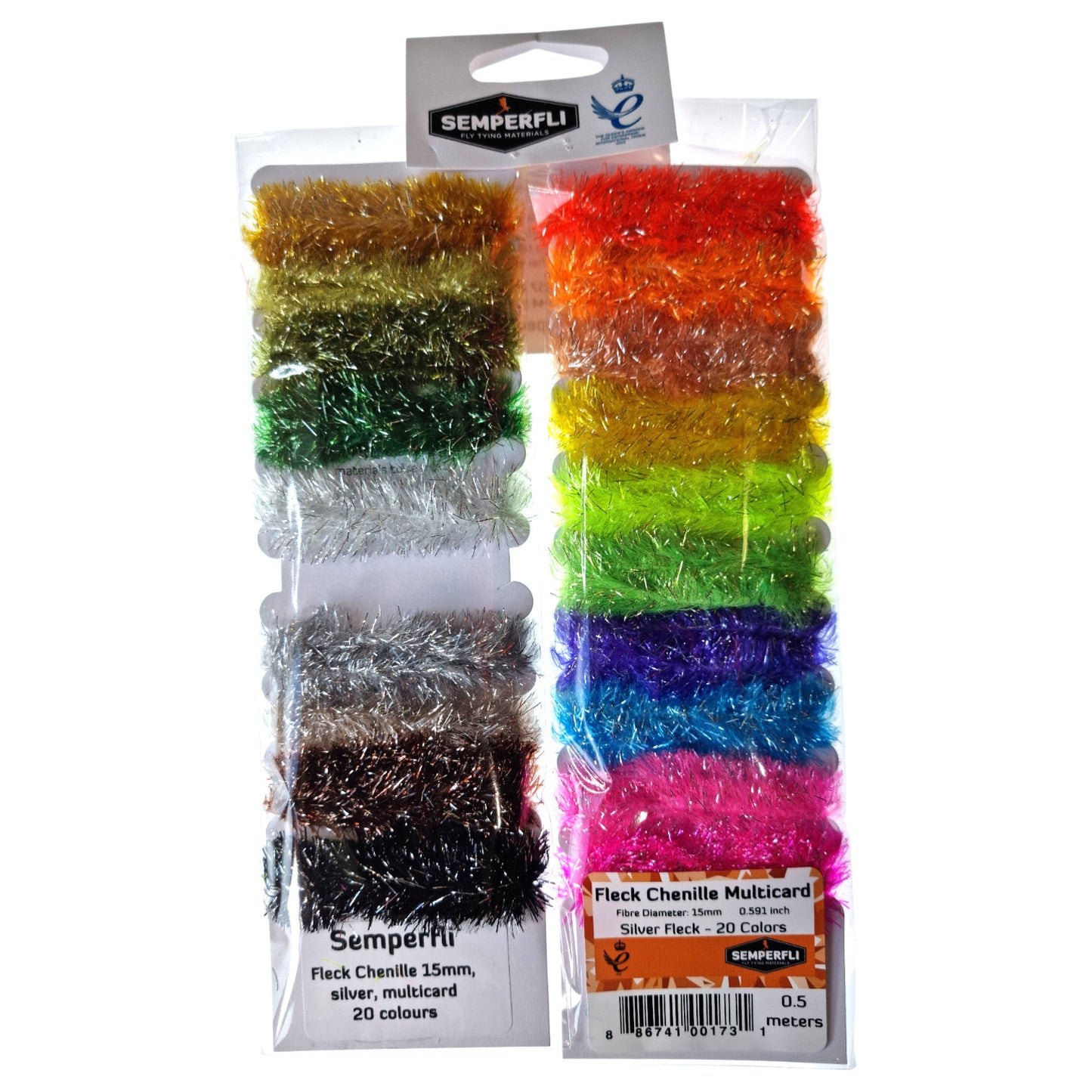 SemperFli Silver Holographic Fleck Chenille
