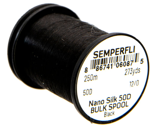 Nano Silk 50D 12/0 Black Bulk 250m