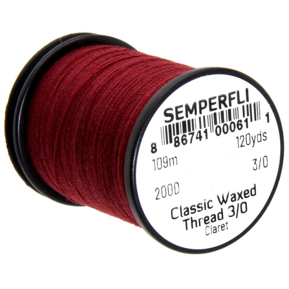 SemperFli Classic Waxed Thread 3/0, many colors