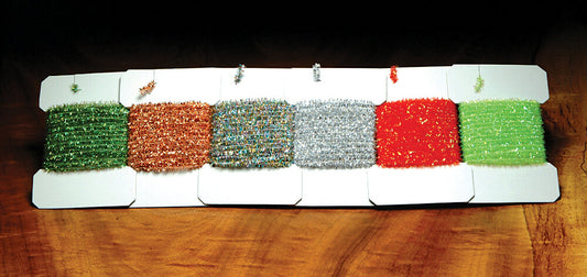 Solid Tinsel Chenille and Krystal Tinsel for Fly Tying - Hareline