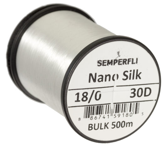 Nano Silk 30D 18/0 Black Bulk 500m