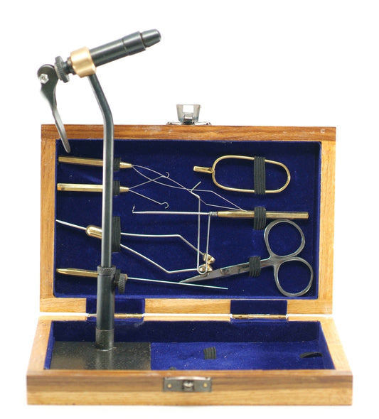 Standard Fly Tying Tool Kit - 20% OFF - COSMETIC ISSUES -  With Vise, Tools, and Pedestal Base -- Plus DVD instruction video