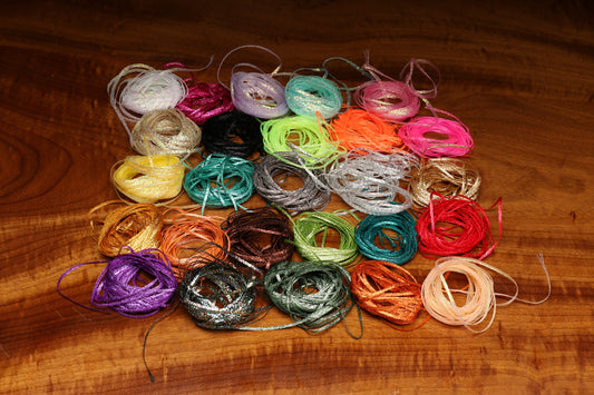 Mini Flat Fly Braid - Braided Iridescent Material for fly tying - sparkles from all angles.