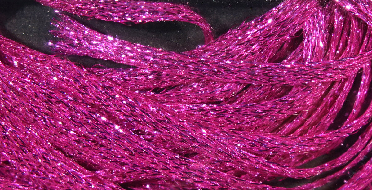 Mini Flat Fly Braid - Braided Iridescent Material for fly tying - sparkles from all angles.