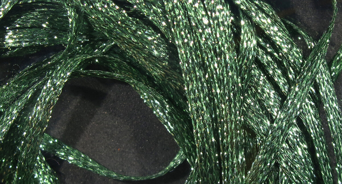 Mini Flat Fly Braid - Braided Iridescent Material for fly tying - sparkles from all angles.