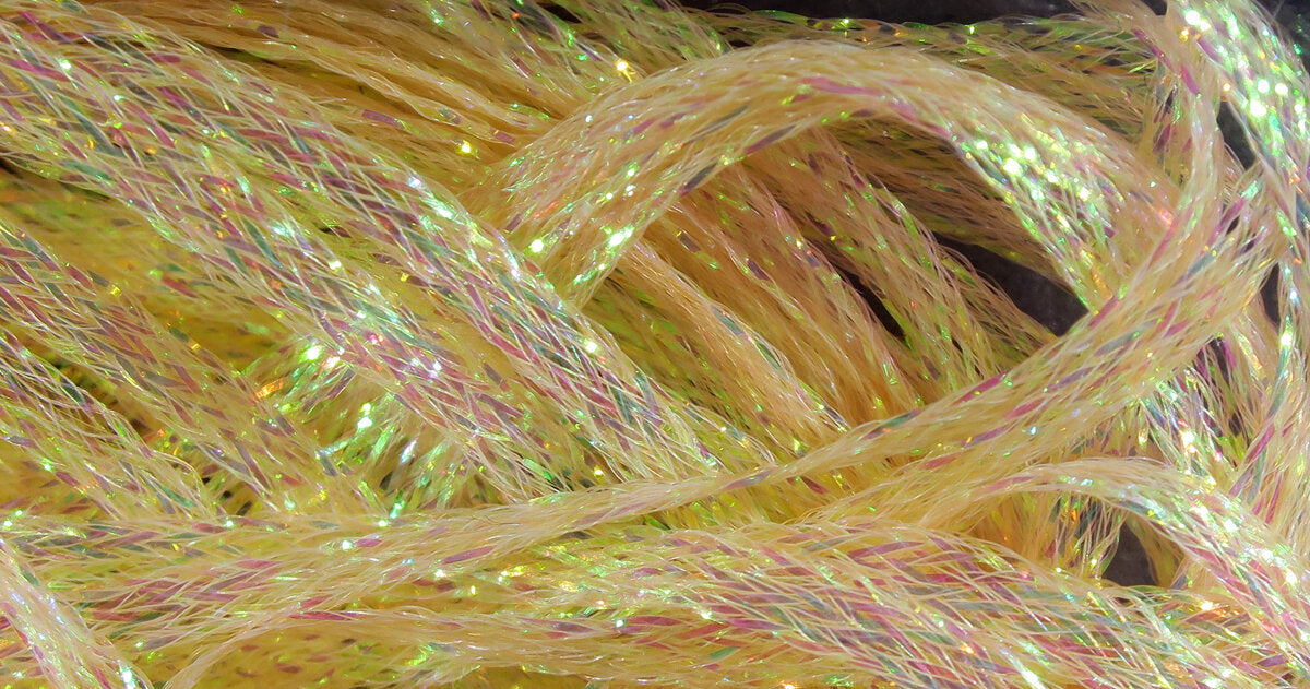 Mini Flat Fly Braid - Braided Iridescent Material for fly tying - sparkles from all angles.