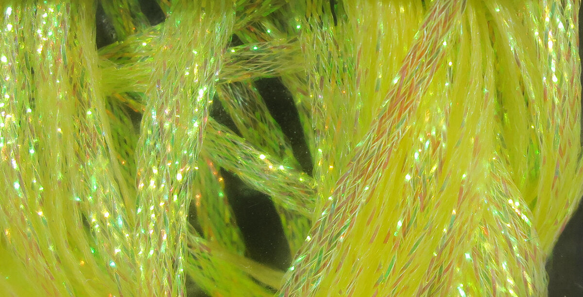 Mini Flat Fly Braid - Braided Iridescent Material for fly tying - sparkles from all angles.