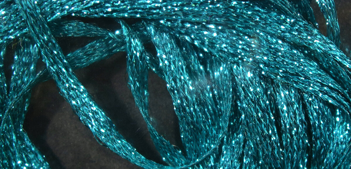 Mini Flat Fly Braid - Braided Iridescent Material for fly tying - sparkles from all angles.