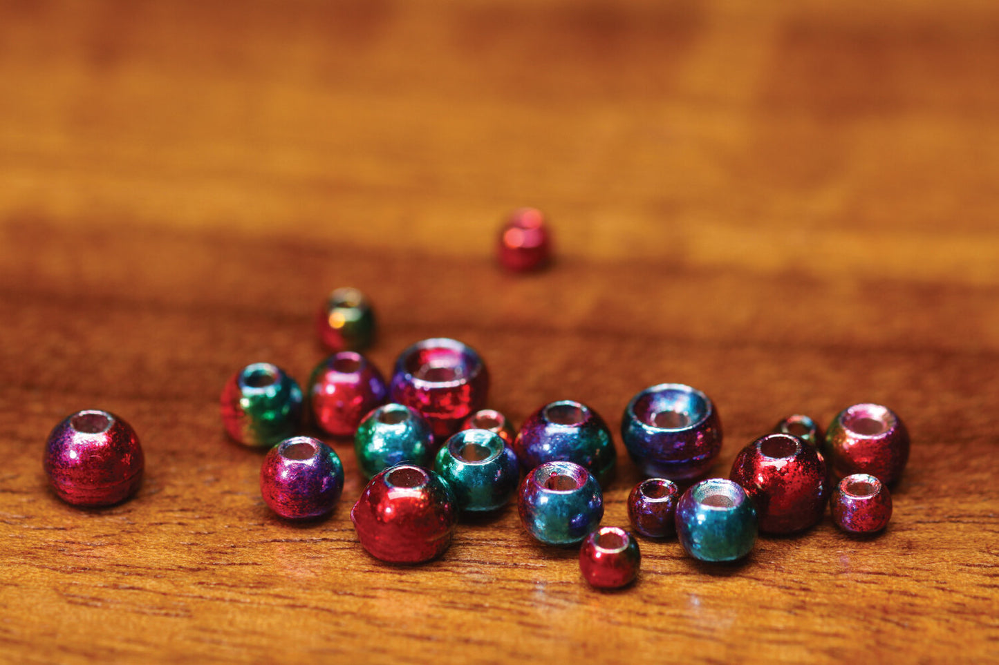 Rainbow Hued Plummeting Tungsten Beads