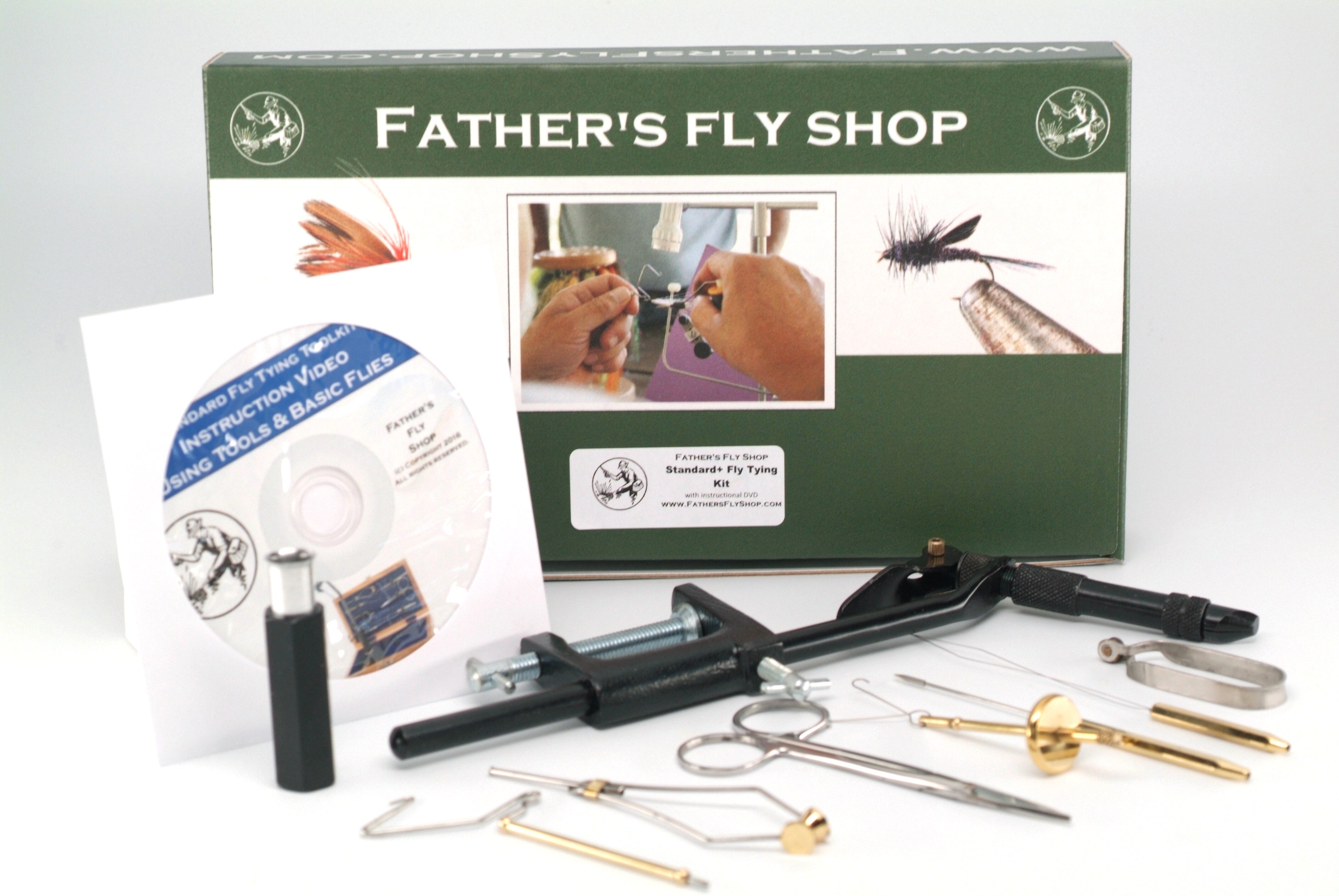 Standard+ Fly Tying Tool Kit With Vise, Tools, and Clamp Base -- Plus ...