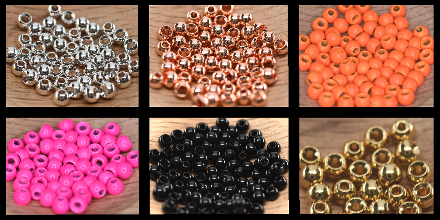 Tungsten Beads - Round - Bead Heads for Fly Tying - Package of 24