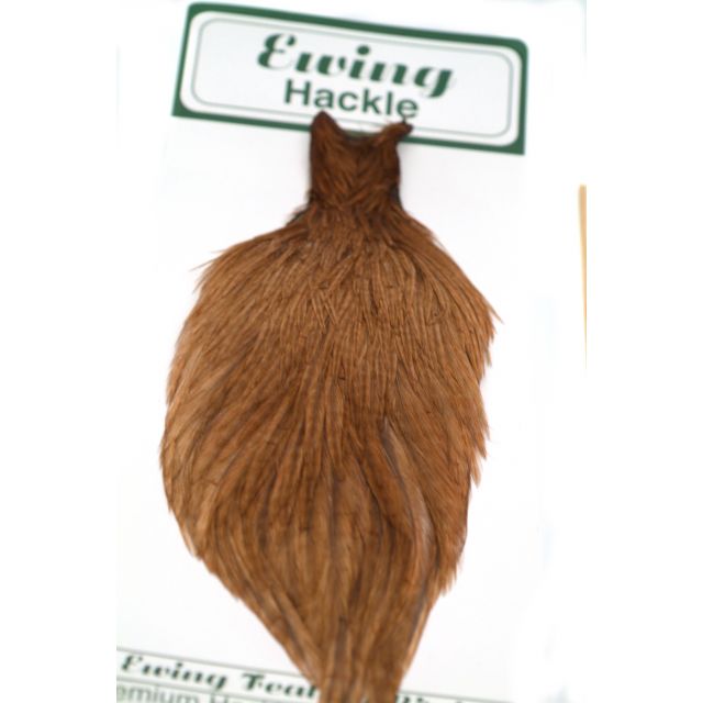 Ewing Commercial Rooster Neck - Dyed Ginger - Fly Tying - # 102
