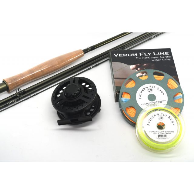 Complete Fly Fishing Starter Set - #5 or #6 Weight - Balanced Graphite Fly Rod, Reel, Backing, and Fly Line Combo