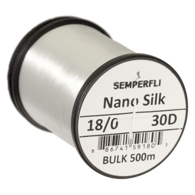 Nano Silk 30D 18/0 Bulk 500m Spool - White